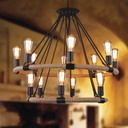 Lamp. Colg. 8L+6L E27 Aro Soga (800X600Mm)