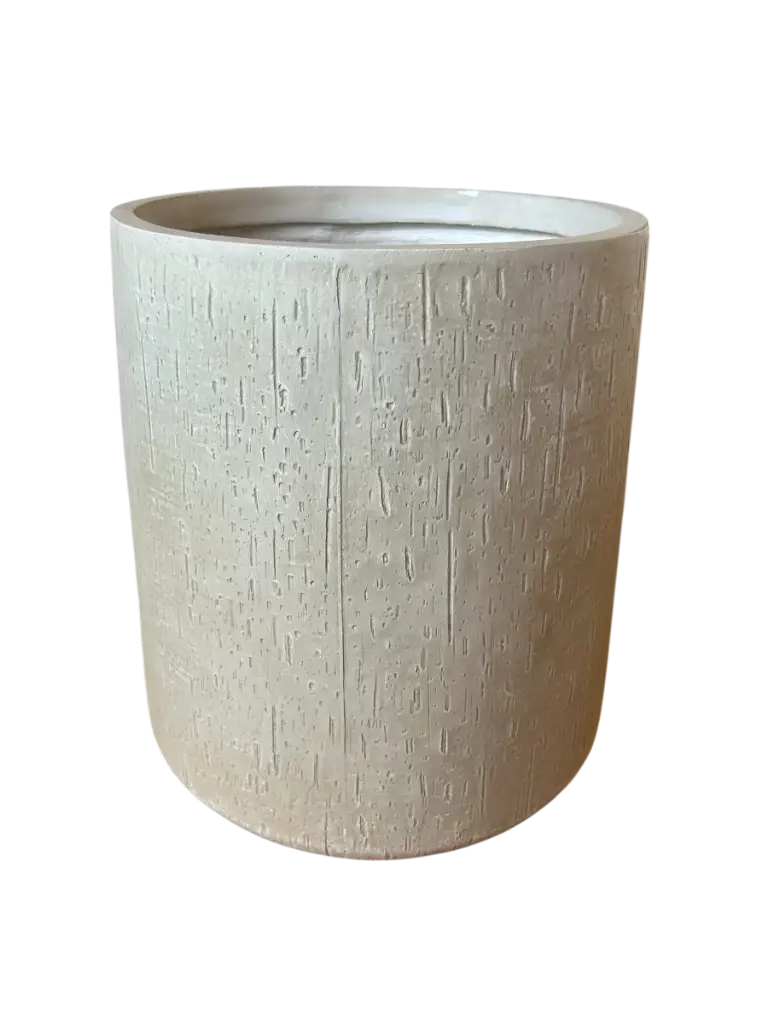 Maceta Fibra Barro Redondo T/Conica Mediana (37x37x42.5)cm P66 Arena
