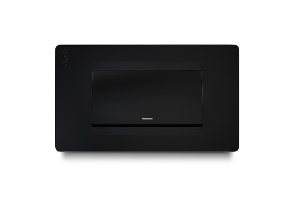Conmutador Simple Ancho Negro Veto Premium