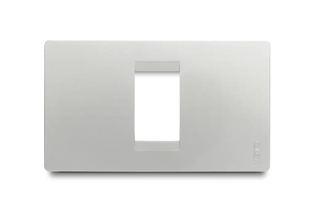 PLaca 1 Hueco Plateada Premium