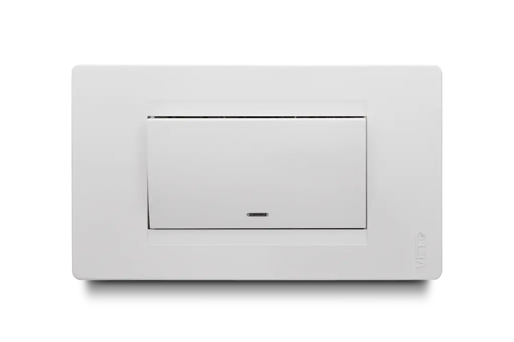 Interruptor Simple Premium Balancin Ancho Blanco