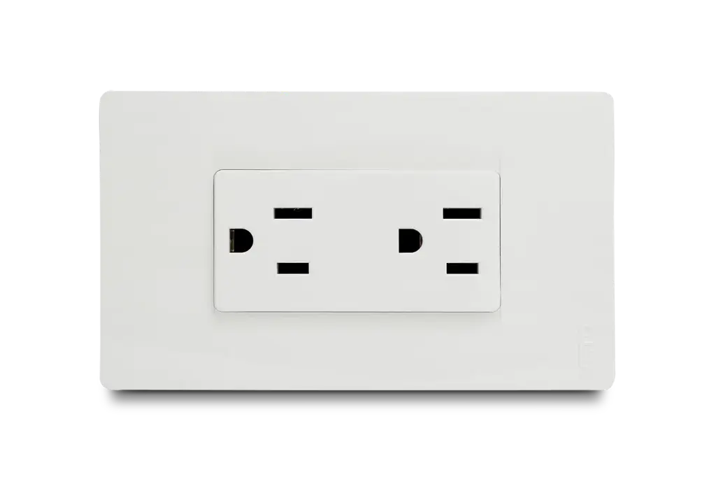 Toma Doble Blanco Veto Premium