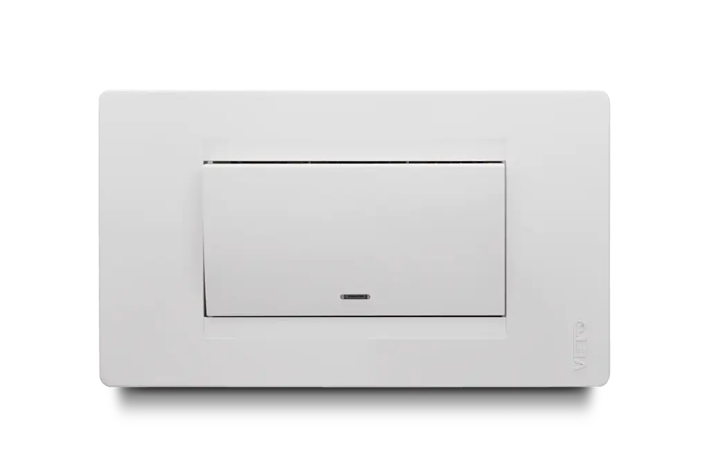 Conmutador Simple Premium Balancin Ancho Blanco