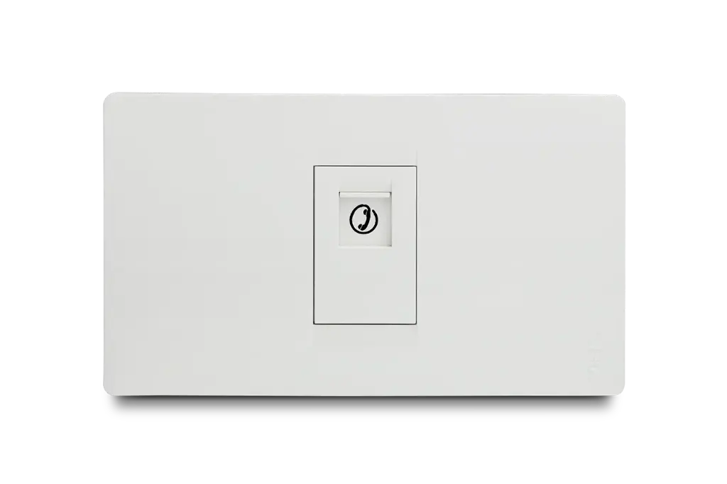 Toma Teléfono Simple Blanco Veto Premium