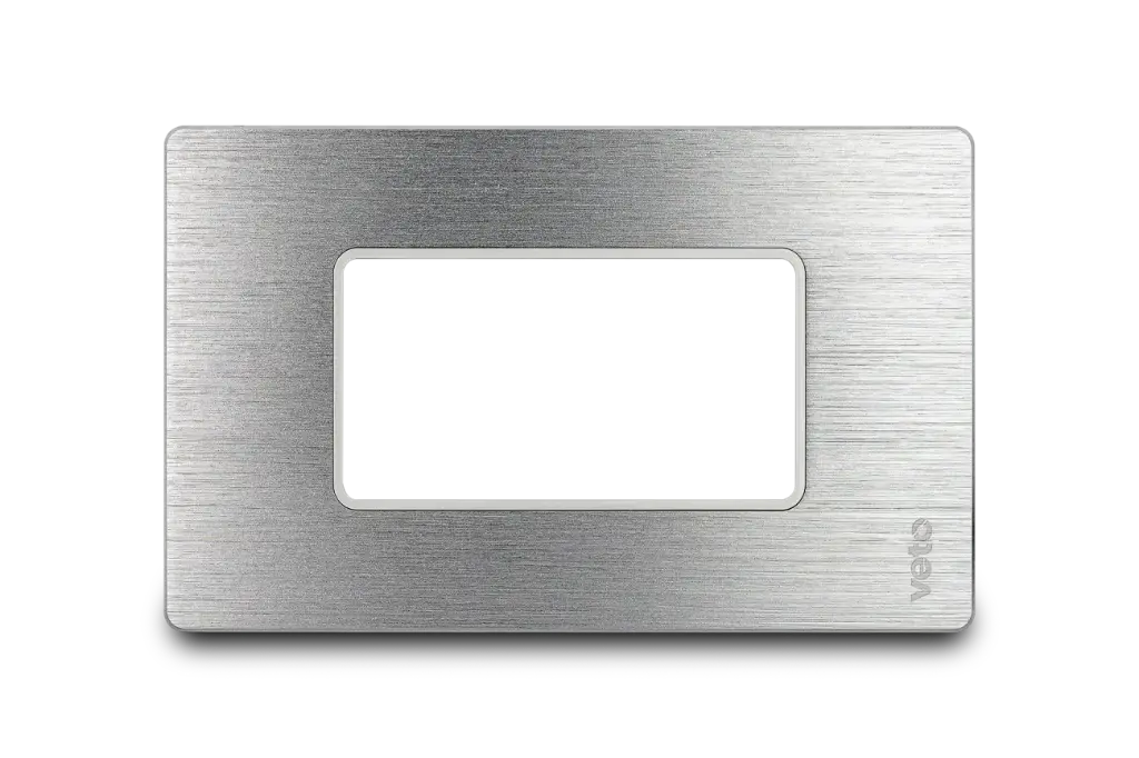 Placa Toma Aluminio C/Bast Alum . Premium Stilo