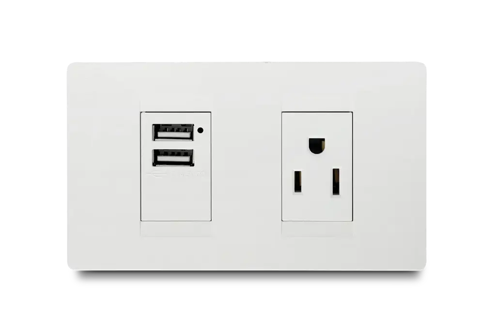 Toma Mixto Toma+2 Usb A Blanco Veto Premium