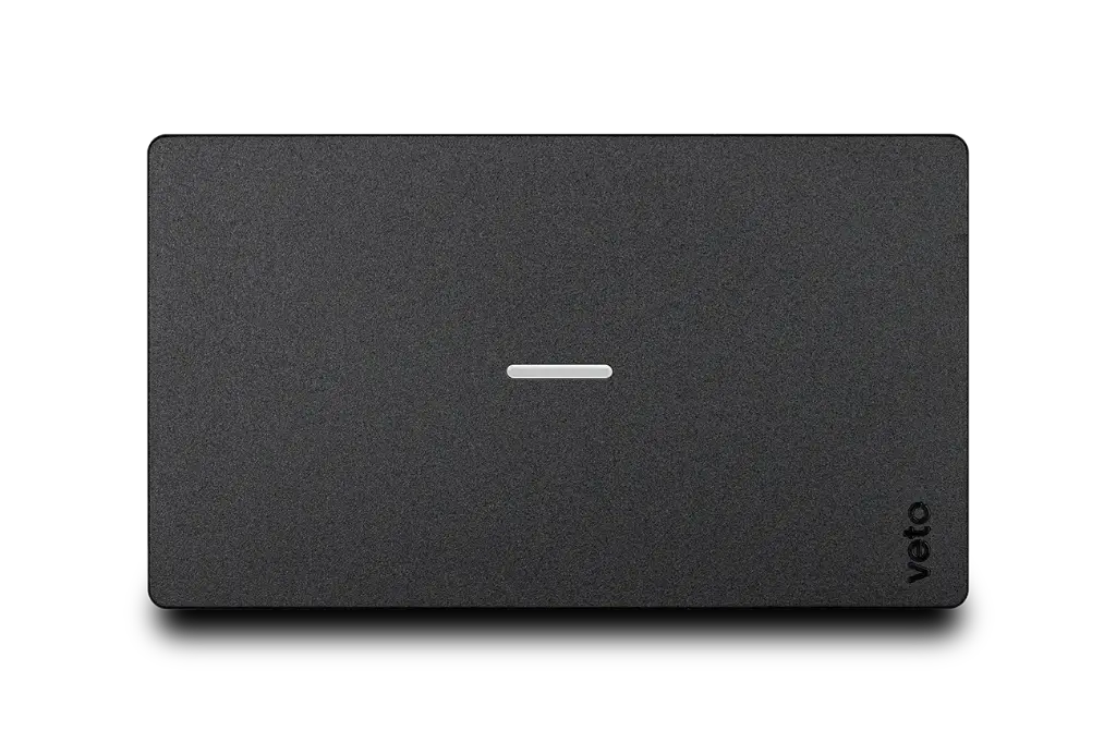 Interruptor Inteligente Simple Wifi Negro Veto Premium