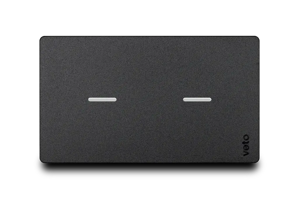 Conmutador Inteligente Doble Wifi Negro Premium