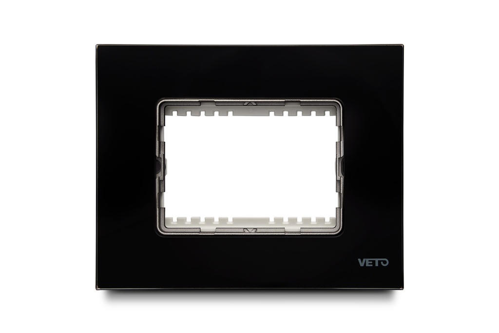 Placa 3H Vidrio Negro Veto Plura