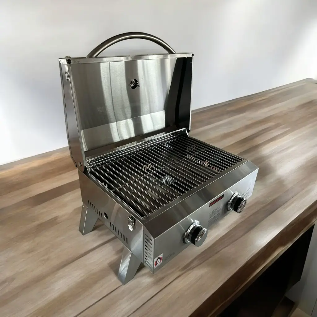 Parrilla de Acero Inoxidable 2 Quemadores