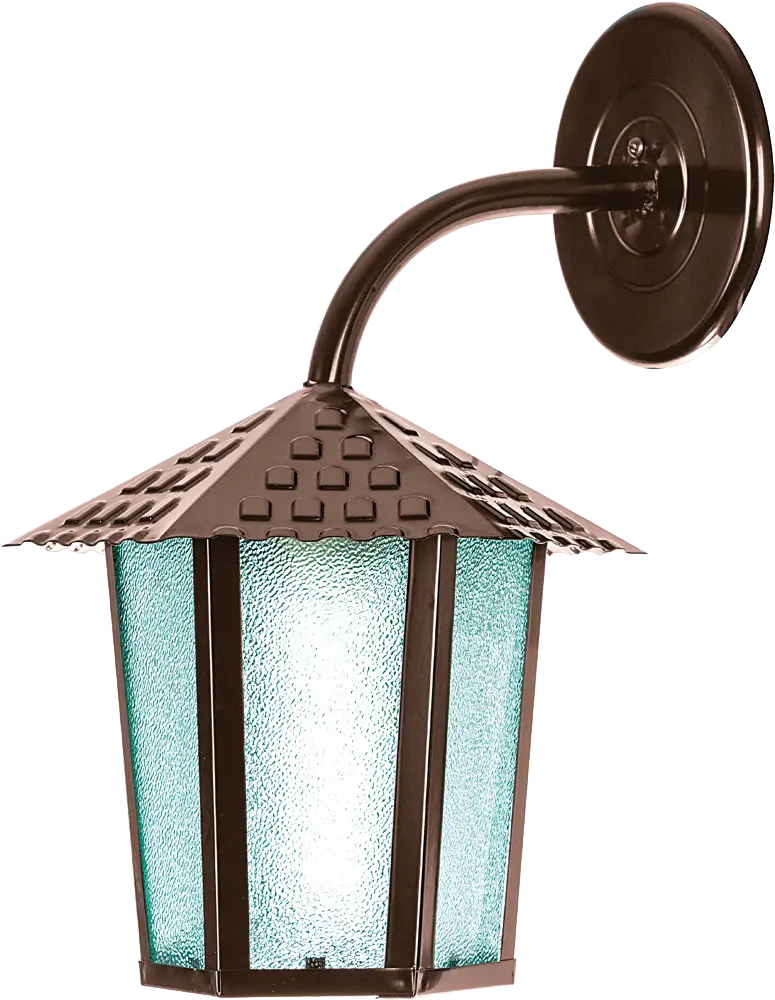 Farol Pared 1L E27 Hex. Marron Dorado (190x200mm)