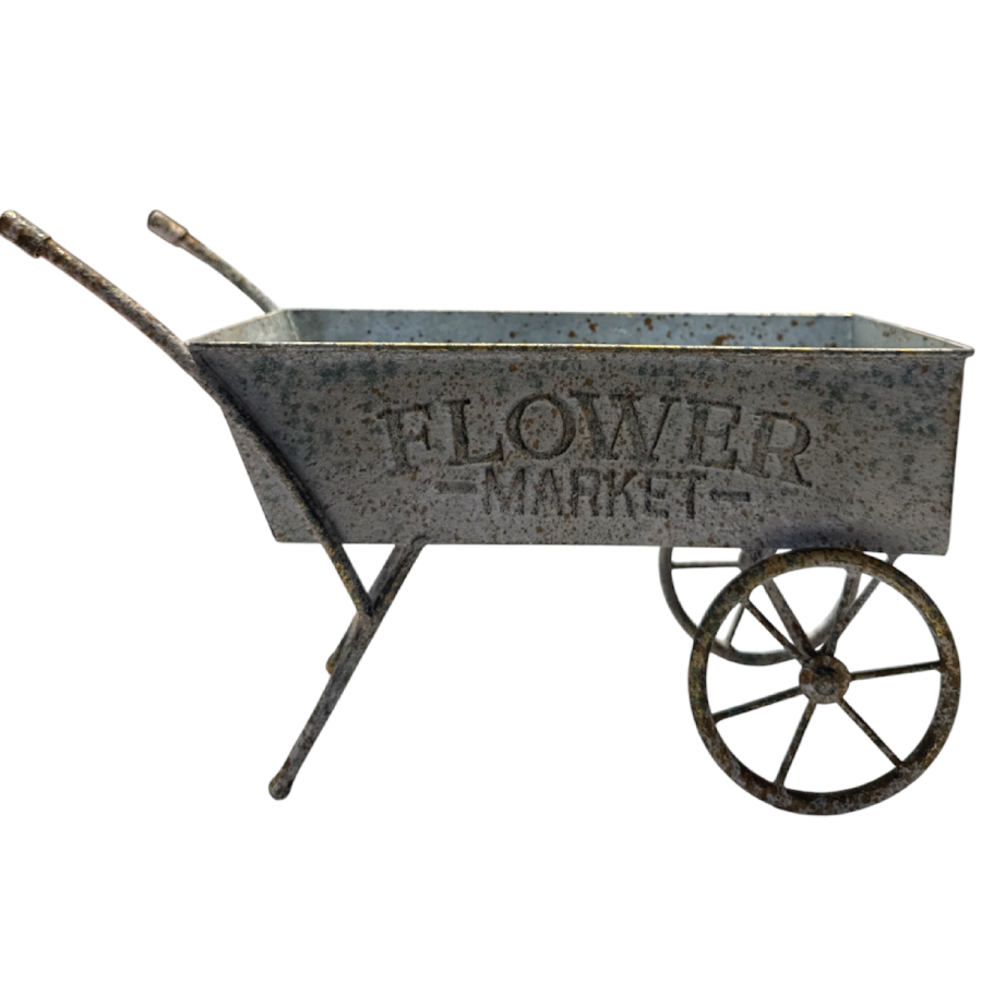 Macetero Metalico Carreta - 38x14x24cm