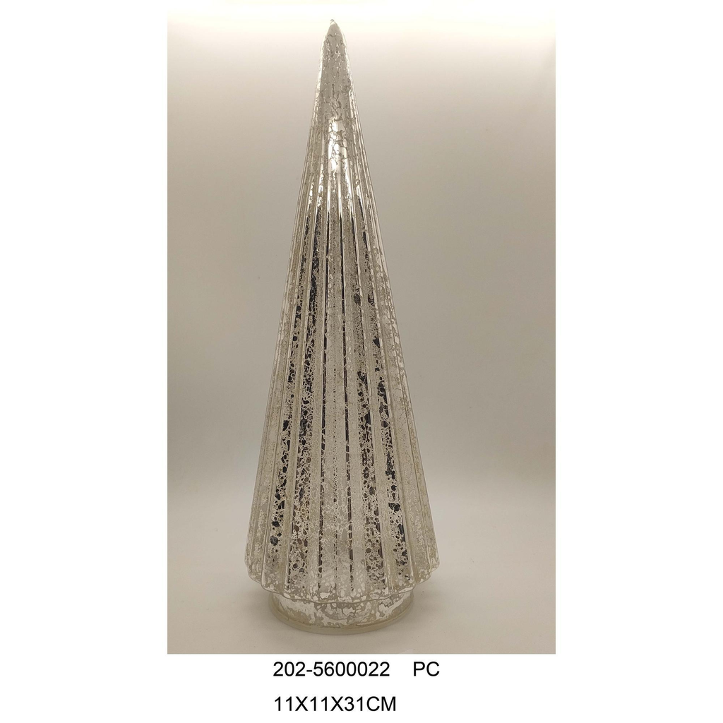 ARBOL DE NAVIDAD C/LUZ - MEDIDAS: 11X11X31CM