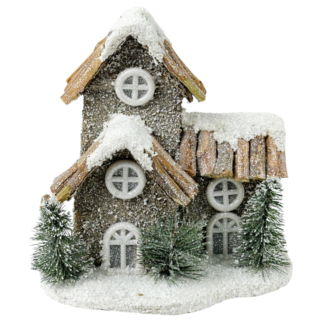 CASA NAVIDAD C/LUZ - MEDIDAS: 20X13.5X20CM