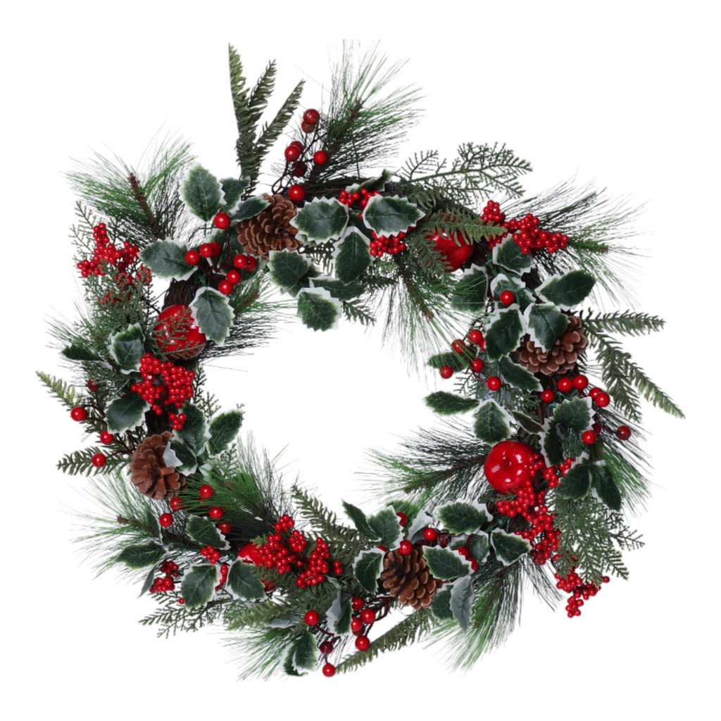 CORONA NAVIDAD - MEDIDAS: 60X60X10CM