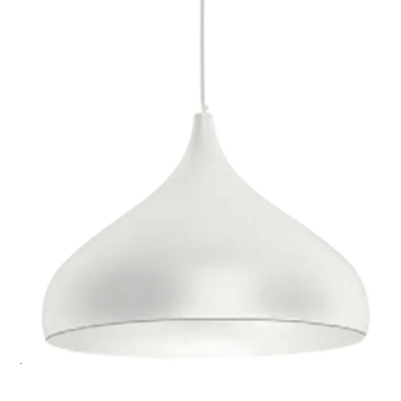 Lamp. Colg. 1L E27 T/Campana Alum. Blanco (D320xH260)mm