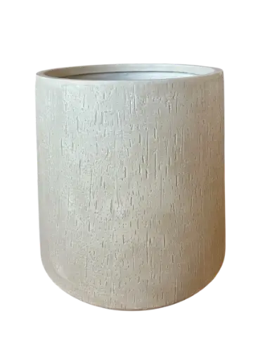 [155163] Maceta Fibra Barro Redondo T/Conica Grande (55x55x56)cm P66 Arena