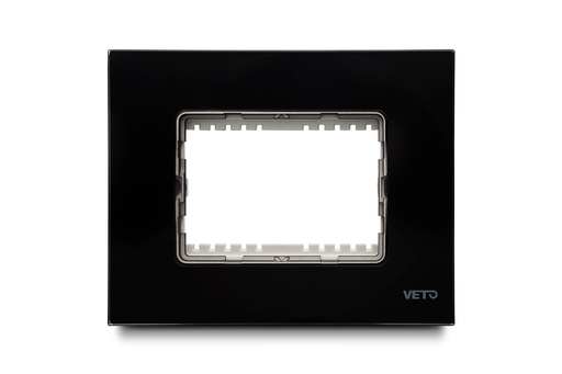 [PLU60002] Placa 3H Vidrio Negro Veto Plura