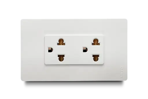 [PRE16658] Tomacorriente Doble Univ. Europeo Bl 2P+E Premium