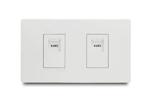 [PRE16245] Toma Datos Doble Rj45 Cat6 Blanco Veto Premium