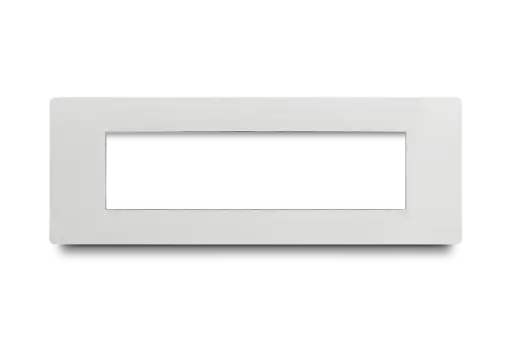 [PRE16436] Placa 6H Blanco Con Bastidor Y Cajetin Plastico Premium