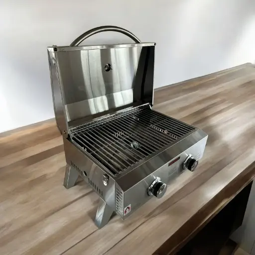 [900066] Parrilla de Acero Inoxidable 2 Quemadores