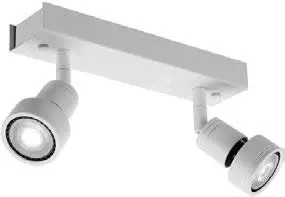 [032322] Spot 2L Moderno Aluminio Blanco GU10