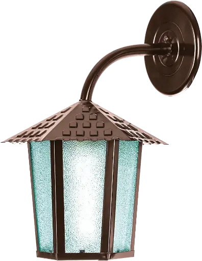 [022331] Farol Pared 1L E27 Hex. Marron Dorado (190x200mm)