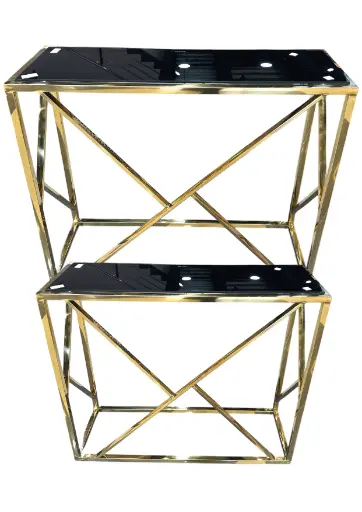 [6980000006056] Consola Dorada X2 - 89X34.7X80CM / 81.5X27.5X68CM