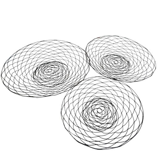 [INHOME6186] Juego Centro de Mesa Metálico x3