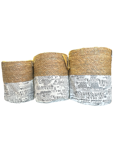 [5265854740167] Juego de Cestas x3 - 28X37-35X41-40X45CM 