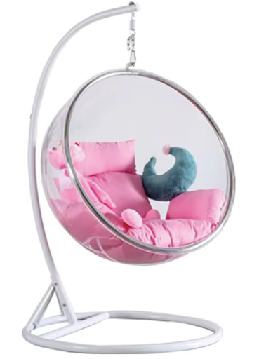 [6980000007213] Silla Colgante de Acrílico con Base - 106X65CM /195CM