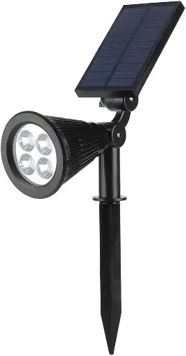 [035001] Estaca Solar Led Plastico 1.2w 5k Ip65 Negro