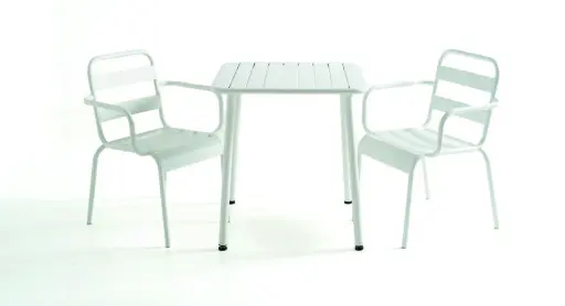 [do_msb] Mesa y Sillas para Jardín Blanco